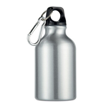Aluminium Trinkflasche mit Karabiner als Werbepräsent