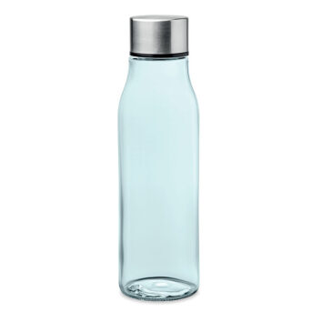 Wohlgeformte Trinkflasche aus Glas als Werbegeschenk