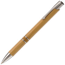 Bambus-Kugelschreiber mit Metallclip als Werbepräsent