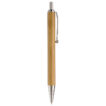 Kugelschreiber aus Bambus mit Metallclip und metallisierter Spitze - bedruckbar