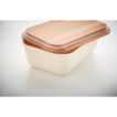 Lunch- oder Sandwichbox aus PP mit einem Deckel aus Bambus - bedruckbar