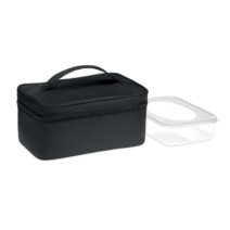 Isolierte Lunch-/Kühltasche aus 600D RPET mit wiederverwendbarer PP-Lunchbox - bedruckbar