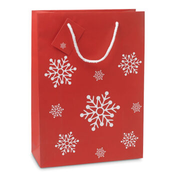 Elegante Geschenkpapiertüte für Weihnachten als Werbegeschenk