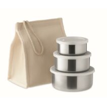 Lunchboxen- Set mit isolierender Baumwolltasche- bedruckbar