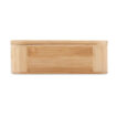 Lunchbox aus Bambus mit herausnehmbarer Trennwand und elastischem Verschluss-Band aus Nylon 1000 ml - bedruckbar