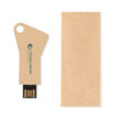 USB-Stick aus Papier in Form eines Schlüssels schräg - bedruckbar