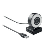 Streaming 1080P HD-Webcam aus ABS mit eingebautem Mikrofon und einstellbarem Ringlicht - bedruckbar