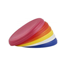 Bunter Frisbee aus Kunststoff als Werbeartikel