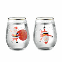 2 Gläser in Weihnachtsdeko als Werbepräsent