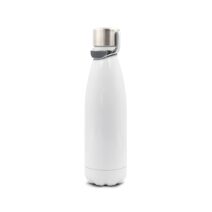 Formschöne Thermoflasche mit Klappgriff / doppelvakuumwandig / Edelstahl