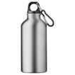 400 ml RCS-zertifizierte Trinkflasche aus recyceltem Aluminium mit Karabinerhaken - bedruckbar