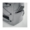 Rucksack aus reflektierendem 190T Polyester mit Schnürung auf der Vorderseite mit 15'' Laptopfach - bedruckbar