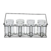 Trinkbecher aus Glas mit Strohhalm | 4-teilig - bedruckbar