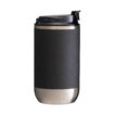 schwarzer Thermobecher-To-Go aus recycelten Materialien | 360 ml - bedruckbar