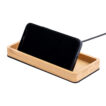 Desktop-Organizer mit Wireless Charger aus Bambus - bedruckbar