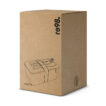 graue Lunchbox mit Bambusdeckel und Besteck-Set | 1500 ml - bedruckbar