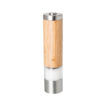 Moderne elektrische Pfeffer- oder Salzmühle aus Bambus & Edelstahl | Gewürzmühle - bedruckbar