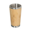 doppelwandiger Trinkbecher aus Bambus, Edelstahl nd Kunststoff | Isolierbecher - bedruckbar