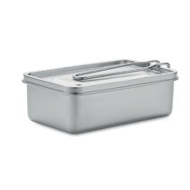 Lunchbox aus Edelstahl | abnehmbarer Verschlussgriff | 750 ml - bedruckbar