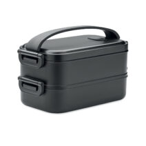 Lunchbox aus recyceltem PP mit 2 Ebenen und luftdichtem Deckel | Füllmenge 1600 ml - bedruckbar