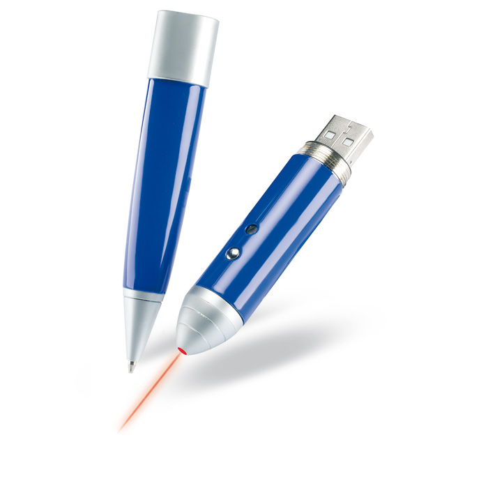 USB-Stick als Kugelschreiber mit Laserpointer als Werbeartikel