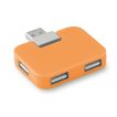 MO8930_10-4 Port-USB-Hub-orange-bedruckbar-bedrucken-Logodruck-Werbegeschenk-Werbeartikel-Rosenheim-Muenchen-Deutschland